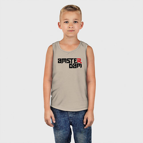 Детская майка Amsterdam city / Миндальный – фото 5
