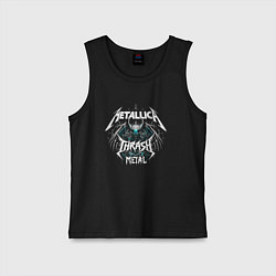 Майка детская хлопок Metallica - thrash metal rock, цвет: черный