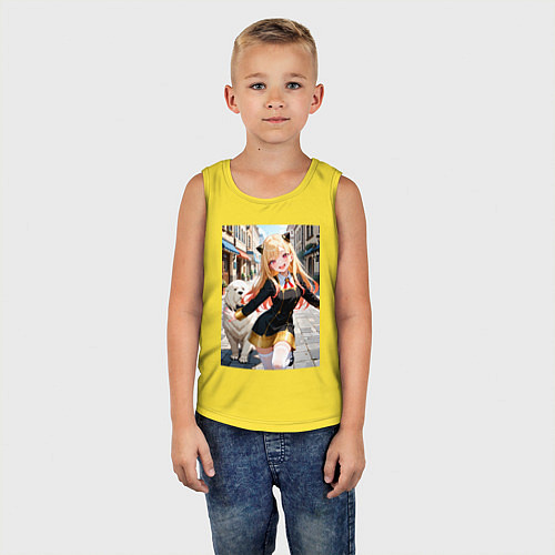 Детская майка Марин Китагава косплей Ани Форджер / Желтый – фото 5