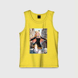 Майка детская хлопок Марин Китагава косплей Ани Форджер, цвет: желтый