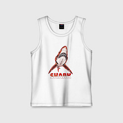 Майка детская хлопок Акула киборг, цвет: белый