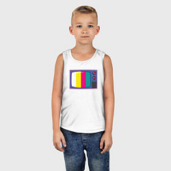 Майка детская хлопок Ретро телевизор, цвет: белый — фото 2