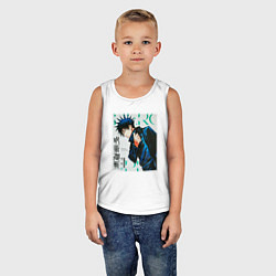 Майка детская хлопок Мегуми фусигуро манга, цвет: белый — фото 2