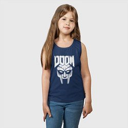 Майка детская хлопок Doom mask, цвет: тёмно-синий — фото 2