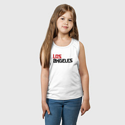 Майка детская хлопок USA Los Angeles, цвет: белый — фото 2