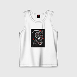 Майка детская хлопок Самурай ронин, цвет: белый