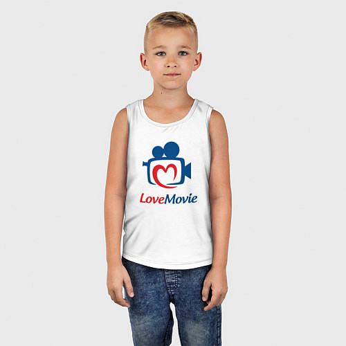 Детская майка Люблю кино / Белый – фото 5
