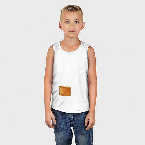 Детская майка Кошелек с деньгами / Белый – фото 5