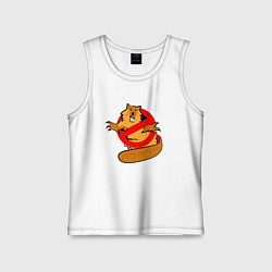 Майка детская хлопок Сплав без бобра, цвет: белый