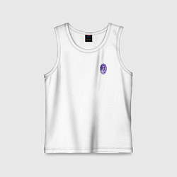 Майка детская хлопок Фиолетовый уличный фонарь, цвет: белый