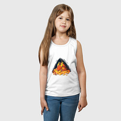 Майка детская хлопок Dragon in a cave with treasures, цвет: белый — фото 2