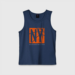 Майка детская хлопок Brooklyn basketball team, цвет: тёмно-синий