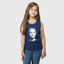 Майка детская хлопок Цифровая косметология, цвет: тёмно-синий — фото 2