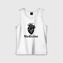 Майка детская хлопок Сердце медицины, цвет: белый