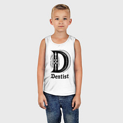 Майка детская хлопок D - dentist, цвет: белый — фото 2
