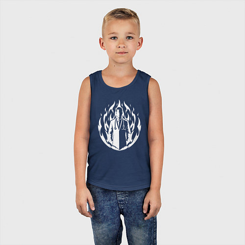 Детская майка Огненный доктор / Тёмно-синий – фото 5