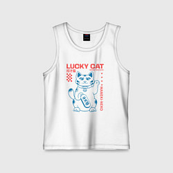 Майка детская хлопок Maneki neko, цвет: белый