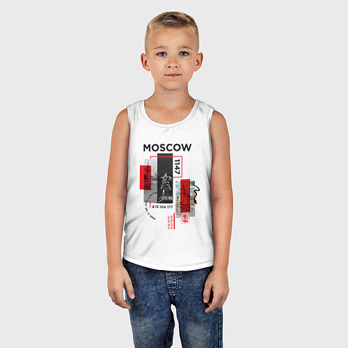 Детская майка Москва коллаж / Белый – фото 5