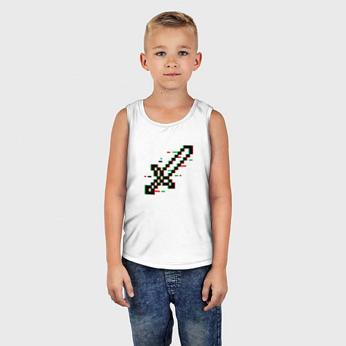 Детская майка Меч из майнкрафта / Белый – фото 5