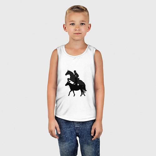 Детская майка Верховая езда тень предстоящего / Белый – фото 5