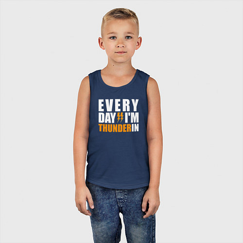 Детская майка Thunder in / Тёмно-синий – фото 5
