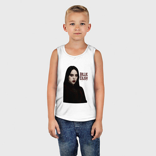 Детская майка Билли Айлиш готический стиль / Белый – фото 5