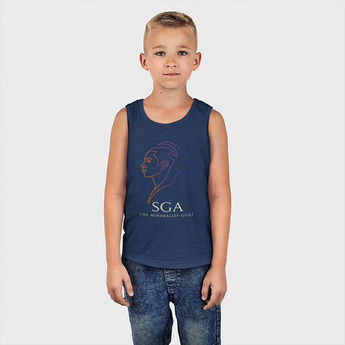 Детская майка Shai the minimalist goat / Тёмно-синий – фото 5