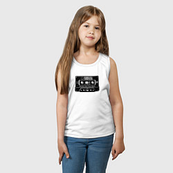 Майка детская хлопок Нирвана аудиокассета, цвет: белый — фото 2