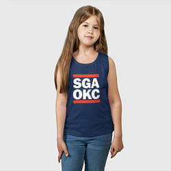 Майка детская хлопок SGA OKC, цвет: тёмно-синий — фото 2