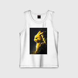 Майка детская хлопок Pikachu, цвет: белый