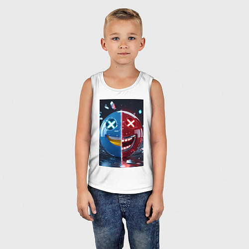 Детская майка Смайлик твоего настроения / Белый – фото 5