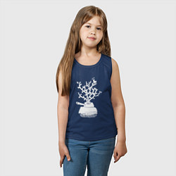 Майка детская хлопок Tree tank, цвет: тёмно-синий — фото 2