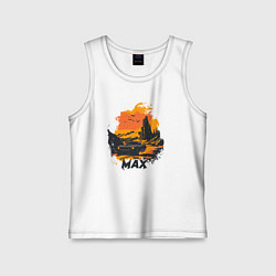 Майка детская хлопок Mad Max road, цвет: белый