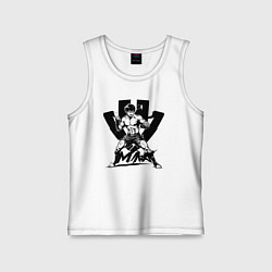 Майка детская хлопок ММА аниме, цвет: белый
