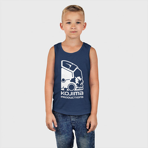 Детская майка Кодзима продакшенс логотип / Тёмно-синий – фото 5