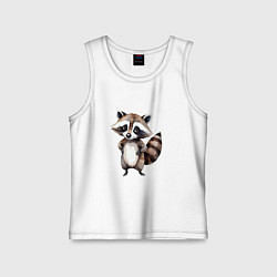 Детская майка Енот стоит на задних лапах