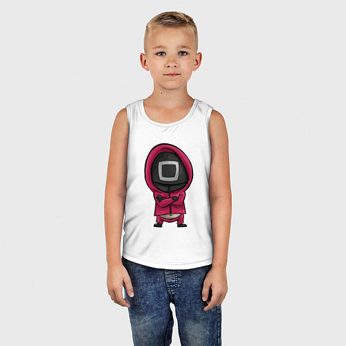 Детская майка Солдат из игры в кальмара / Белый – фото 5