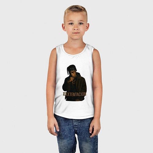 Детская майка XXXTentacion c кулаком / Белый – фото 5
