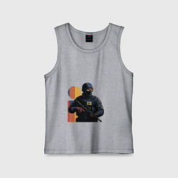 Детская майка Поп-арт контр-террорист CS 2