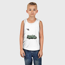 Майка детская хлопок Летающий грузовик Bread ретрофутуризм, цвет: белый — фото 2