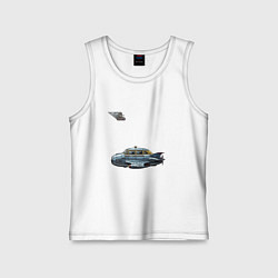 Детская майка Летающее такси ретрофутуризм стримлайн