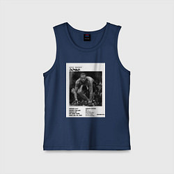 Майка детская хлопок Джон Джонс постер, цвет: тёмно-синий