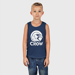 Майка детская хлопок Ворон в круге, цвет: тёмно-синий — фото 2