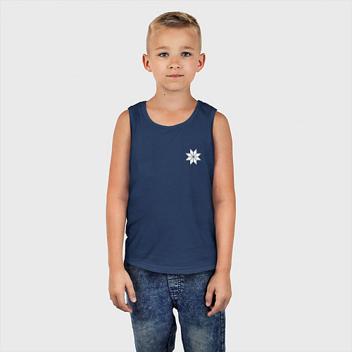 Детская майка Символ алатырь - оберег русича / Тёмно-синий – фото 5