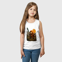 Майка детская хлопок Кенни маг с мечем, цвет: белый — фото 2