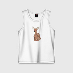 Майка детская хлопок Оленёнок Бемби, цвет: белый