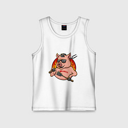 Майка детская хлопок Люблю жарить, цвет: белый