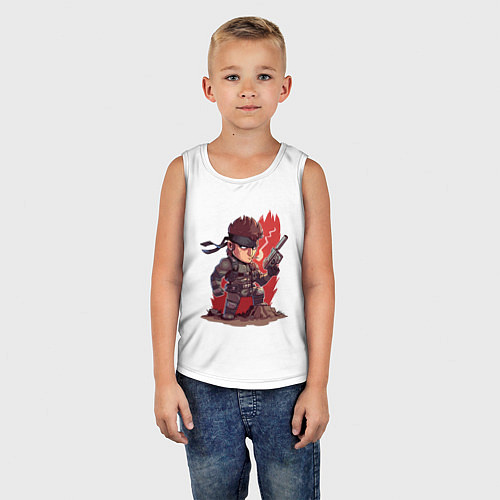 Детская майка Metal Gear Солид Снейк / Белый – фото 5