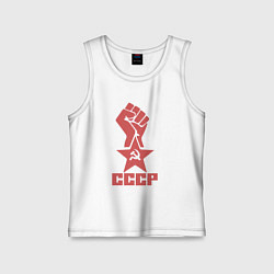 Майка детская хлопок Сила СССР, цвет: белый