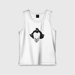 Майка детская хлопок Лицо Пеннивайза, цвет: белый